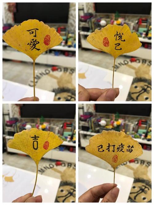 自制银杏叶小书签