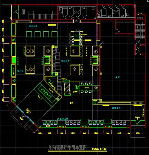 希望大家给一些展厅的cad平面图,重点是里面的布局和展具.