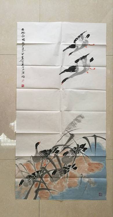 河北省美协会员田子源芦雁图-国画-艺品万家