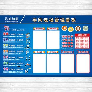 企业工厂车间现场管理目视看板海报印制检修车间班组看板贴纸108
