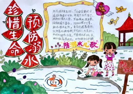 长沙市中小学生防溺水手抄报作品展示开始啦