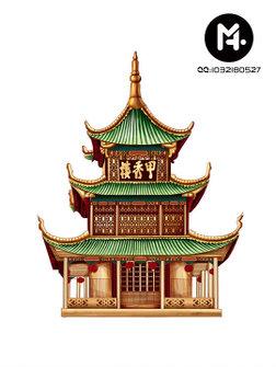 贵州贵阳甲秀楼简笔画