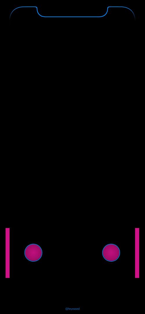 壁纸|iphone x跑马灯边框纯黑壁纸
