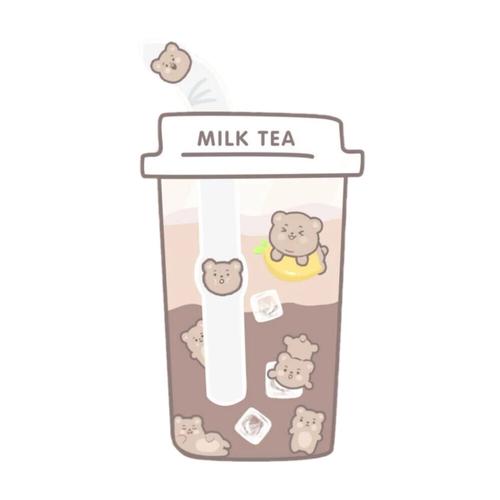 奶茶贴纸 草莓贴纸手写素材 奶茶素材 草莓 dt阮卡卡导出 q相册同步