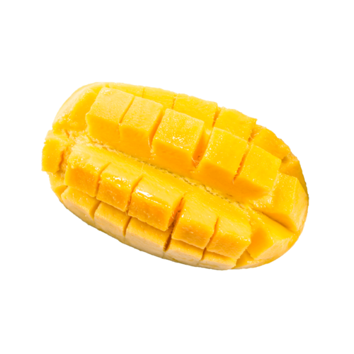 黄色享用芒果水果切食物果子