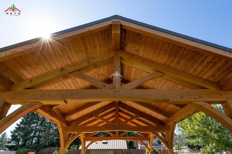 花旗松休闲庭院木结构亭子