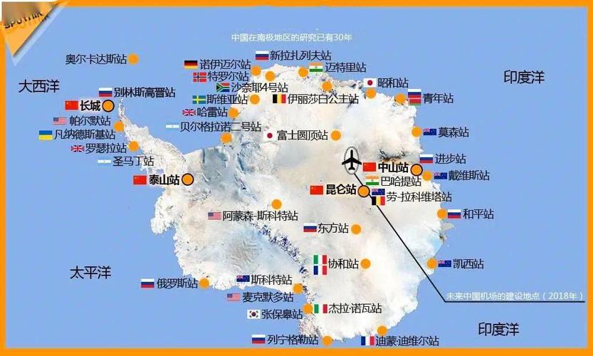 (世界各国南极科考站的分布)