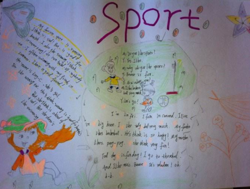 有关运动会英语手抄报