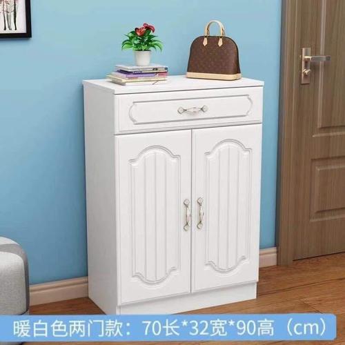 欧式鞋柜现代简约家用厅柜风格大容量多层口收纳鞋柜定制2门白90高70