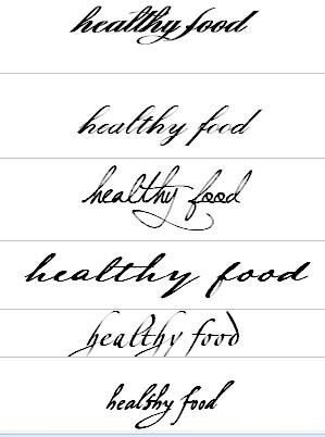 healthy food的艺术字变形是什么?急急急,求解