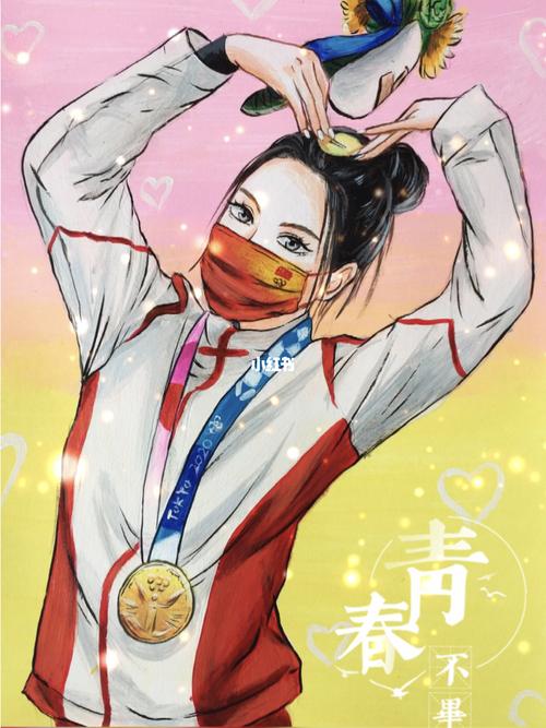 老爸画的冠军vs我画的冠军_杨倩_杨倩夺冠_文化_绘画