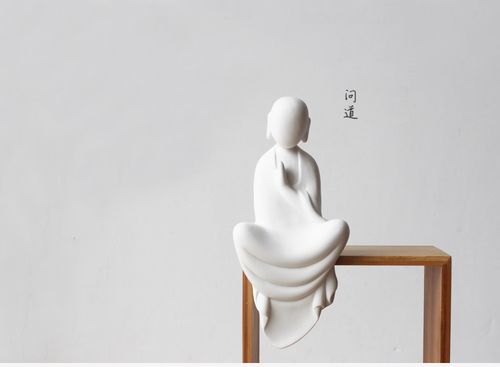 精品羊脂玉白瓷无相佛 摆件禅意人物茶宠摆件创意家居