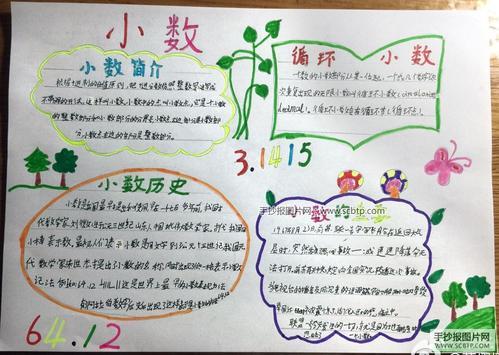 移动的小数点手抄报小数乘法手抄报