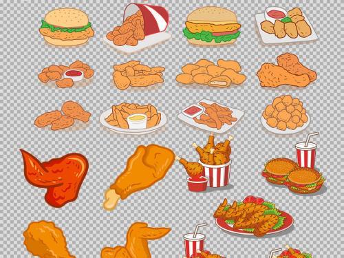 鸡腿和鸡翅的简笔画集