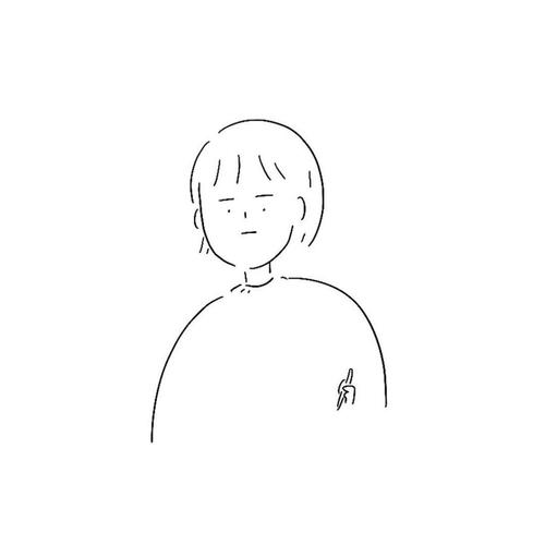 超级简约的手绘个性女生头像