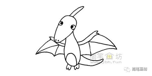 翼龙简笔画绘画步骤