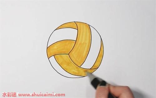 排球怎么画排球简笔画步骤