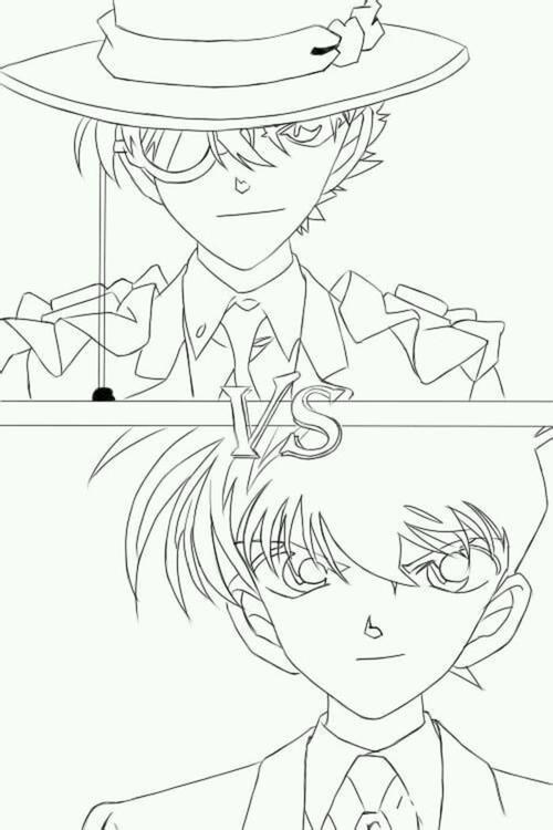 铅笔绘画动漫基德简笔画