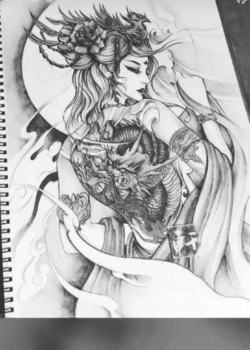 这两个纹身满背和半背分别是多少钱 好久都想纹上去了