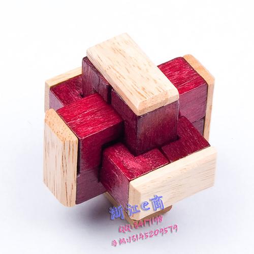 心心相印 高档精品 成人木制益智玩具 木制解锁 鲁班锁 心心相扣