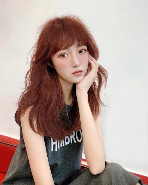 暖色系 最好看的橙红色头发 让女生,显白减龄洋气的发