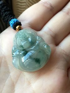 翡翠佛公吊坠批发