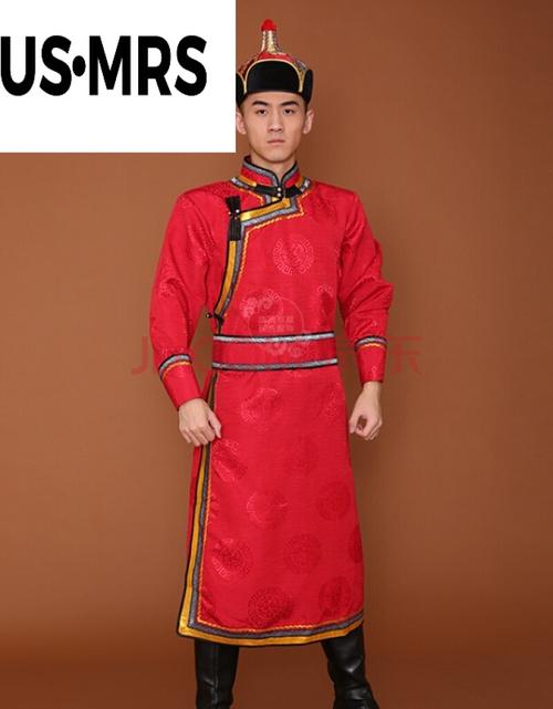 【新品】男士蒙古袍日常装生活装新款秋季长款蒙古舞蹈演出服蒙古族日