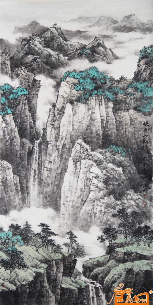 名家 于汝旺 国画 - 狼牙山新绿