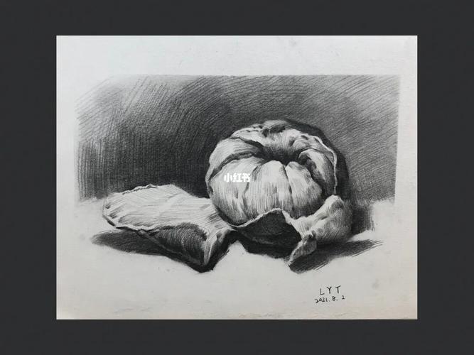 素描|静物素描橘子92_素描_橘子_绘画_年画_素描静物_文化_绘画