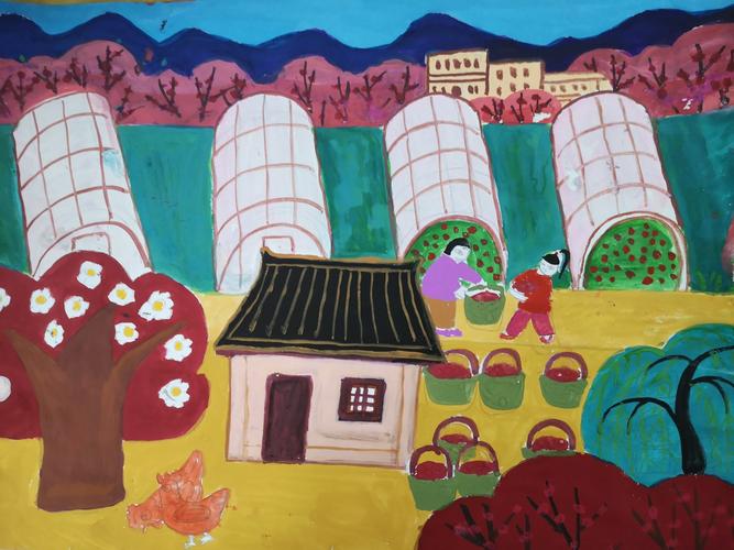 鄠邑区北街小学农民画兴趣班活动剪影