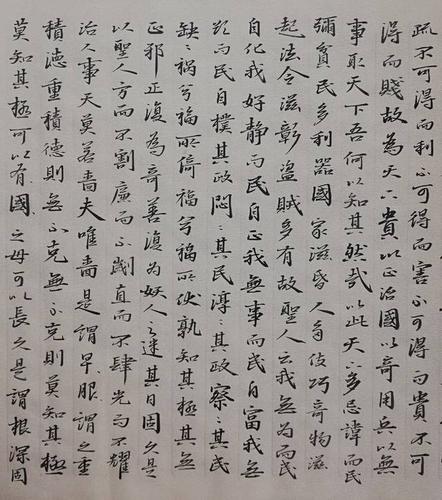 墨公智勇小行书《道德经》