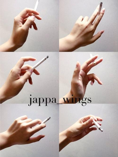 绘画参考#拿烟手部动