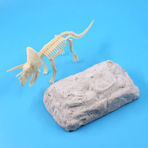 恐龙化石膏粉考古挖掘玩具儿童手工挖宝藏标本霸王龙骨架拼装模型