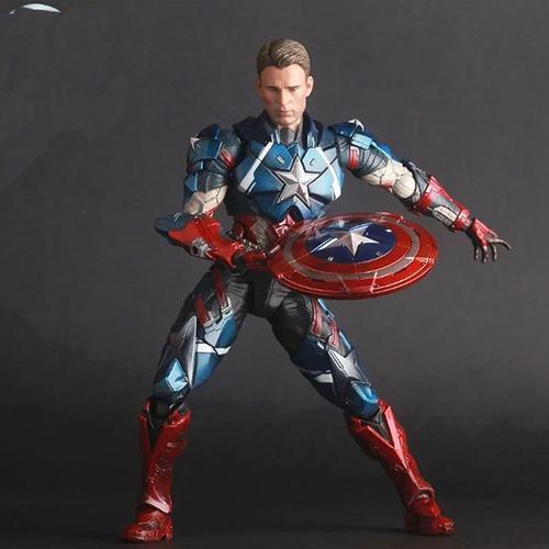卡卡动漫 复仇者联盟3 美国队长 关节可动 盒装摆件 手办模型
