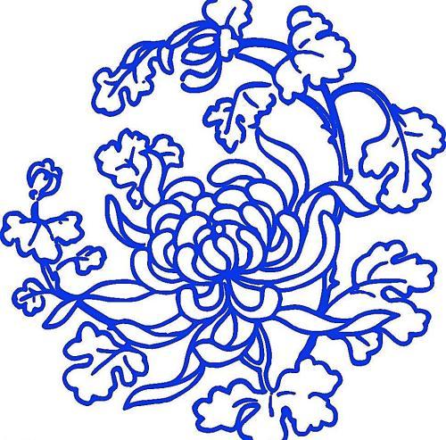 简单青花瓷图片手绘图片