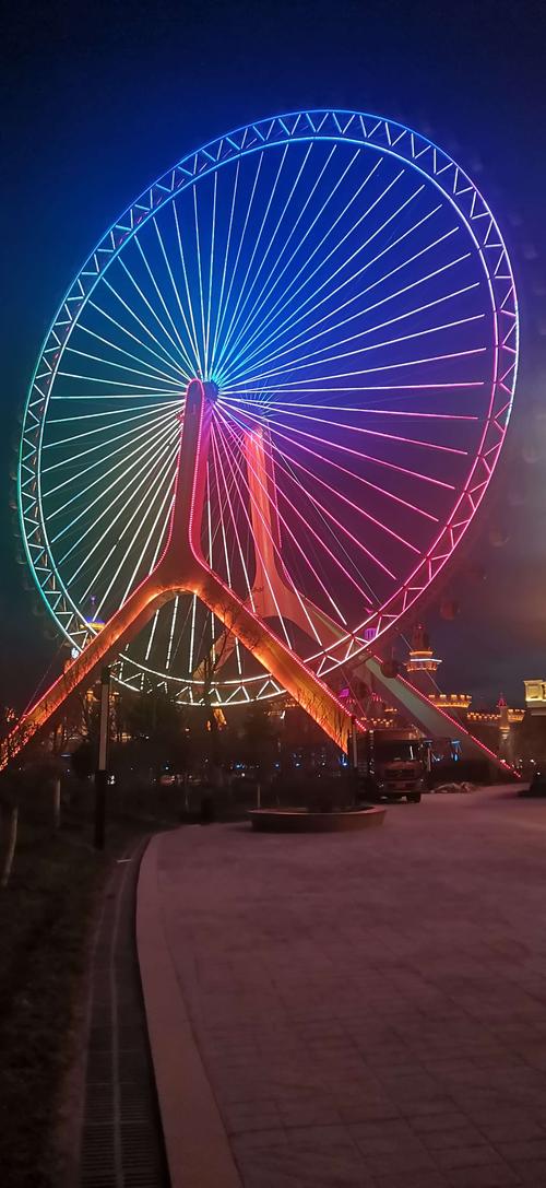 新华联童梦乐园夜景之摩天轮灯光秀