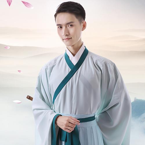 重回汉唐无题原创绣花汉服男三重衣大袖衫广袖交领衣裳搭中衣春秋