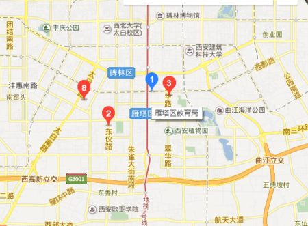 一,从地图上看,大雁塔位于西安市市区南部,不属于宝鸡.