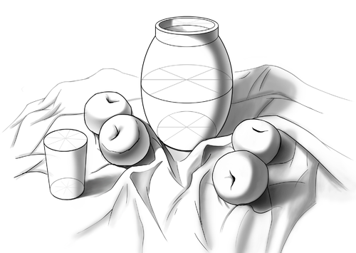 透视静物简笔画