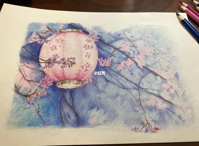 彩铅画|樱花树下_彩铅画_樱花_辉柏嘉怎么样_文化_绘画
