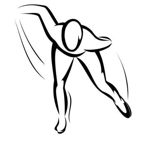 女子速滑简笔画