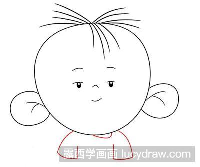 儿童画教程:教你画大耳朵图图