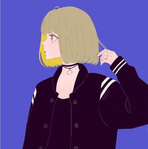 短发动漫女生头像