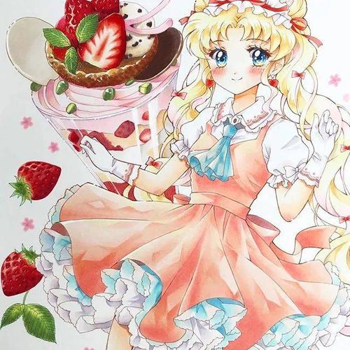 马克笔插画|上色效果太好了!动漫美少女绘画作品