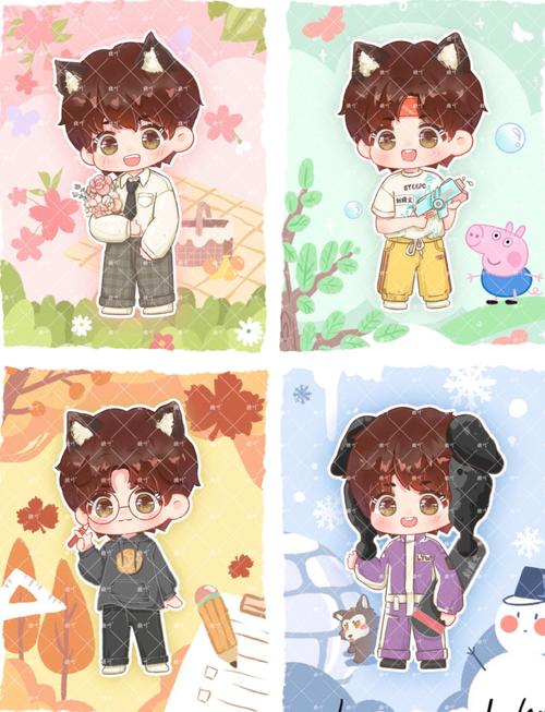 q版人物|私稿勿用06_约稿_刘耀文_q版人物_文化_绘画