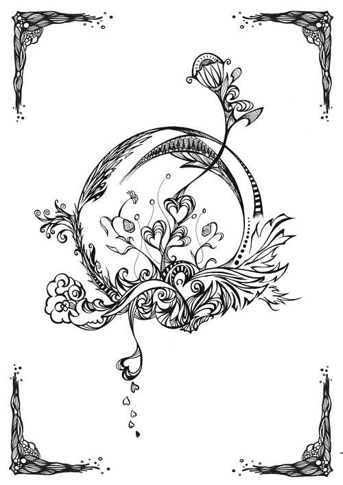 手绘简笔画封面设计