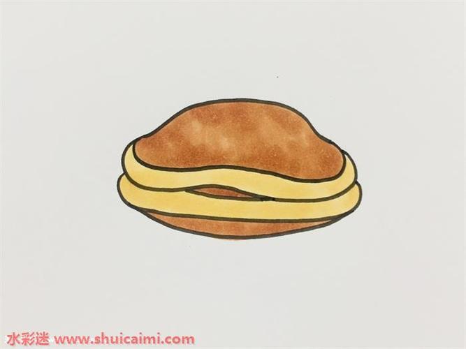 铜锣烧怎么画铜锣烧简笔画画法