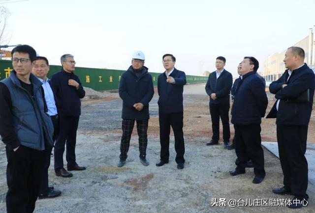 枣庄台儿庄刘涛调研马威电动力项目现场清理及启航大道建设情况