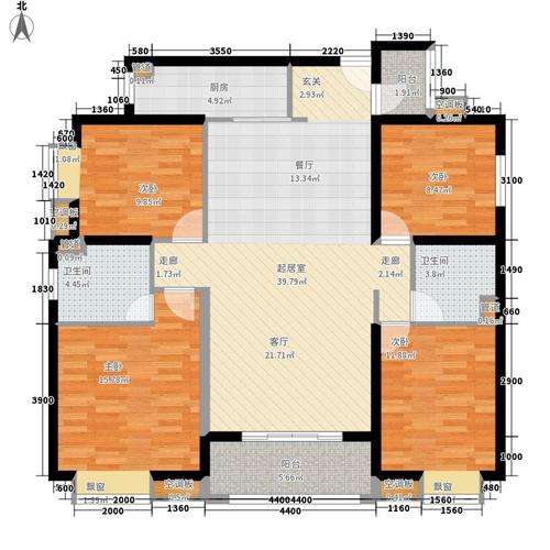 米兰春天4室0厅2卫1厨147.00㎡户型图