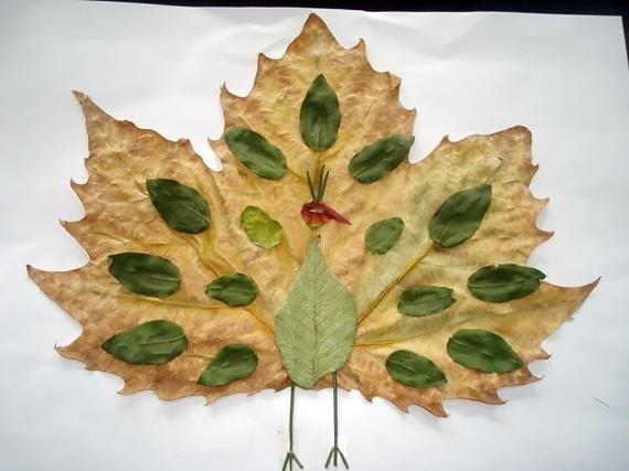 幼儿园树叶贴画 幼儿园最简单树叶贴画